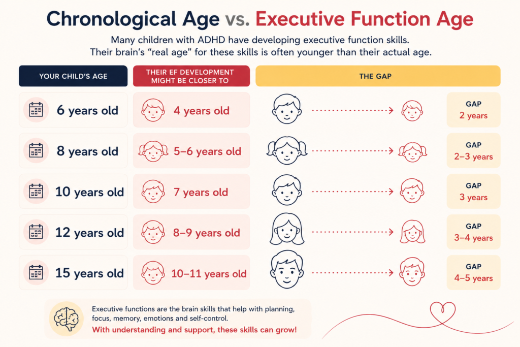 Chart executive function age