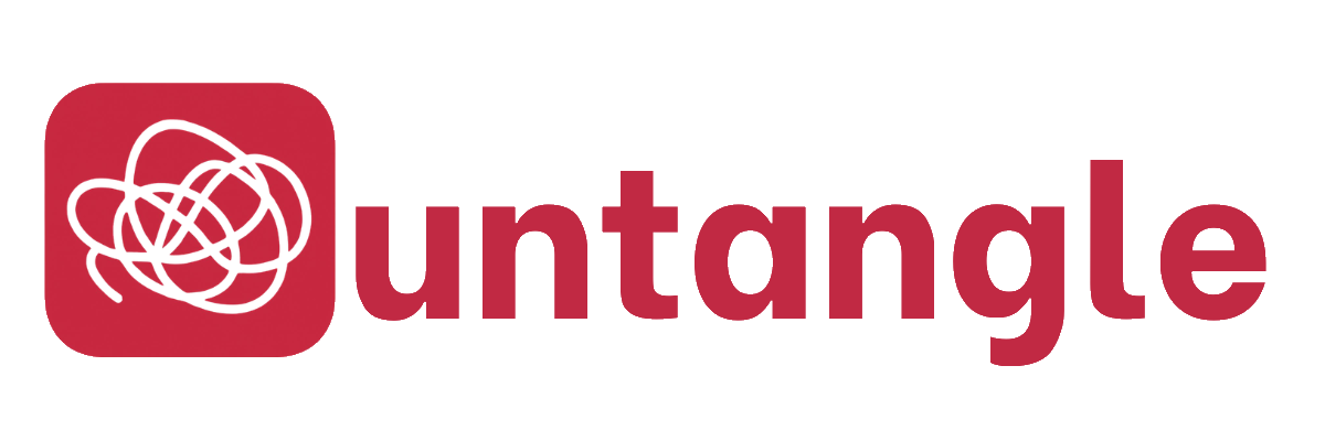 modern block logo untangle